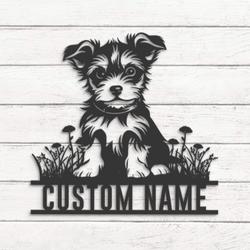 custom cute yorkshire terrier wall art led light