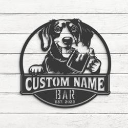 custom dachshund bar decor wall art led light