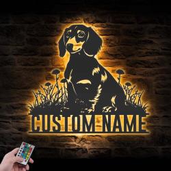 custom dachshund wall art led light