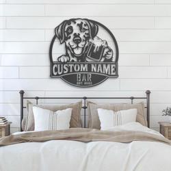 custom dalmador beer art wall art led light