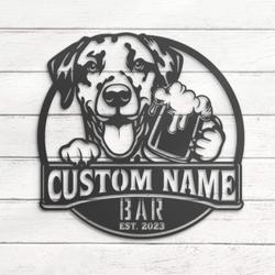 custom dalmatian beer art wall art led light