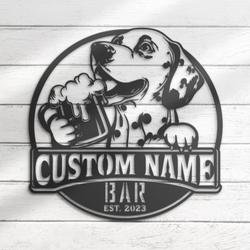 custom dalmatian beer wall art led light