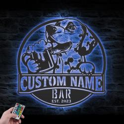 custom dalmatian pub wall art led light