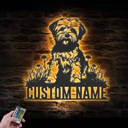 custom dandie dinmont terrier wall art led light
