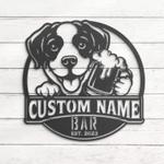 custom dandie terrier bar art wall art led light