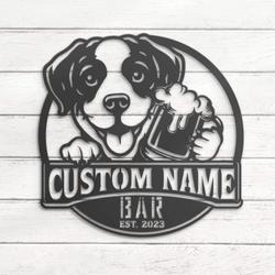 Custom Danish-Swedish Farm Thirsty Beer Pub Metal Wall Art LED Light