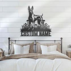 Custom Doberman Pinscher Metal Wall Art LED Light