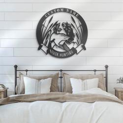 custom dog hunter decor wall art led light