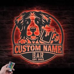custom drentsche patrijshond pub sign wall art led l