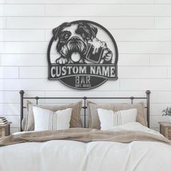 custom english boodle beer art wall art led light