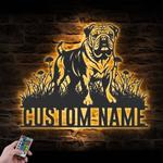 custom english bulldog pet wall art led light