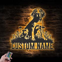 custom english foxhound wall art led light
