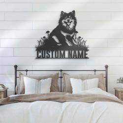 custom finnish lapphund dog wall art led light