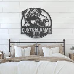 custom flat coated bar decor wall art led light