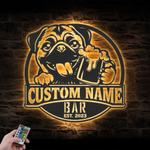 custom flat coated retriever wall art led light