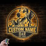 custom foxhound wall art led light