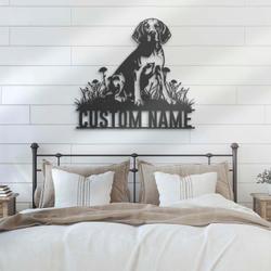 custom foxhound wall decor led light