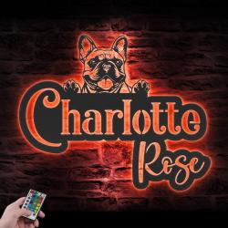 custom frenchie letter wall decor sign