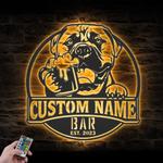 custom funny bullmastiff wall art led light