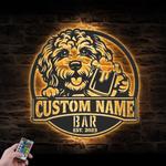 custom funny cockapoo wall art led light