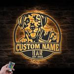 custom funny dalmador wall art led light