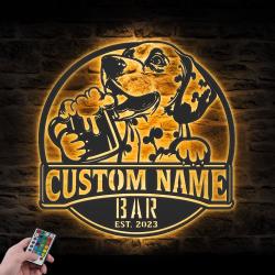custom funny dalmatian dog wall art led light
