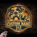 custom funny english boodle wall art led light