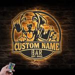 custom funny english foxhound wall art led light