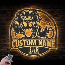 custom funny gordon setter wall art led light