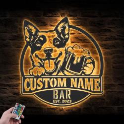 custom funny havapoo wall art led light