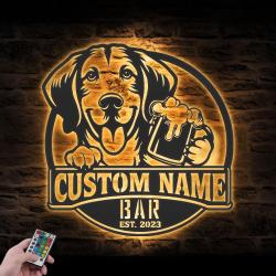 Custom Funny Hellenic Hound Thirsty Beer Pub Metal Wall Art