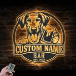 custom funny ibizan hound beer pub wall art led light