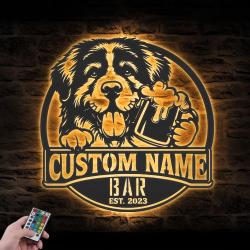 custom funny karakachan dog pub sign wall art led light