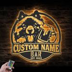 custom funny keeshond wall art led light