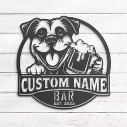 Custom Funny Generic Thirsty Beer Pub Metal Wall Art LED Light