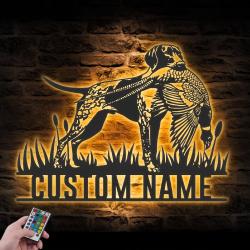 custom german pointer hunting wall art led light