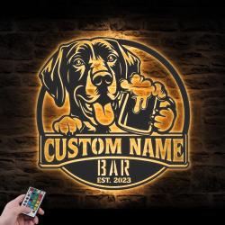 custom german pointer wall art led light