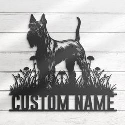 custom giant schnauzer dog wall art led light