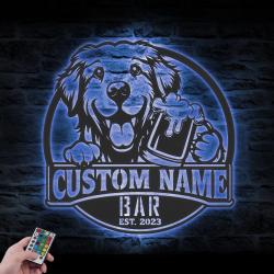 custom glen terrier pub sign wall art led light