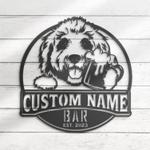 custom goldendoodle bar decor wall art led light