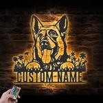 custom gsd shepherd husky mix wall art led light