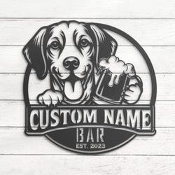 custom harrier bar decor wall art led light