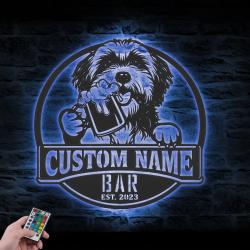 custom havanese beer art wall art led light