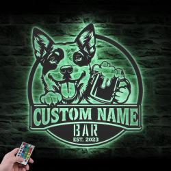 custom havapoo pub sign wall art led light