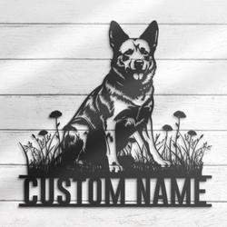 custom heeler cattle dog wall art led light