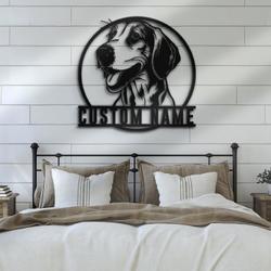 custom hound dog wall decor led light