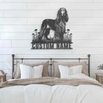 custom hound wall art metal sign led light