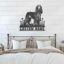 Custom Afghan Hound Metal Wall Art LED Light