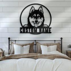 custom husky dog wall decor led light