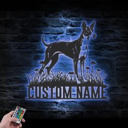 custom ibizan metal wall sign led light